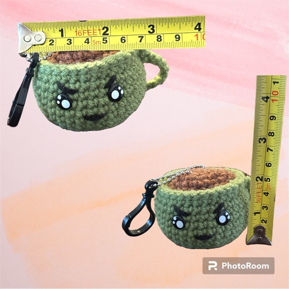 Coffee keychain/bagcharm handmade crochet plushie!! - Picture 5 of 5